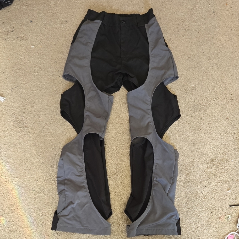 Stylish Gray and Black Pants